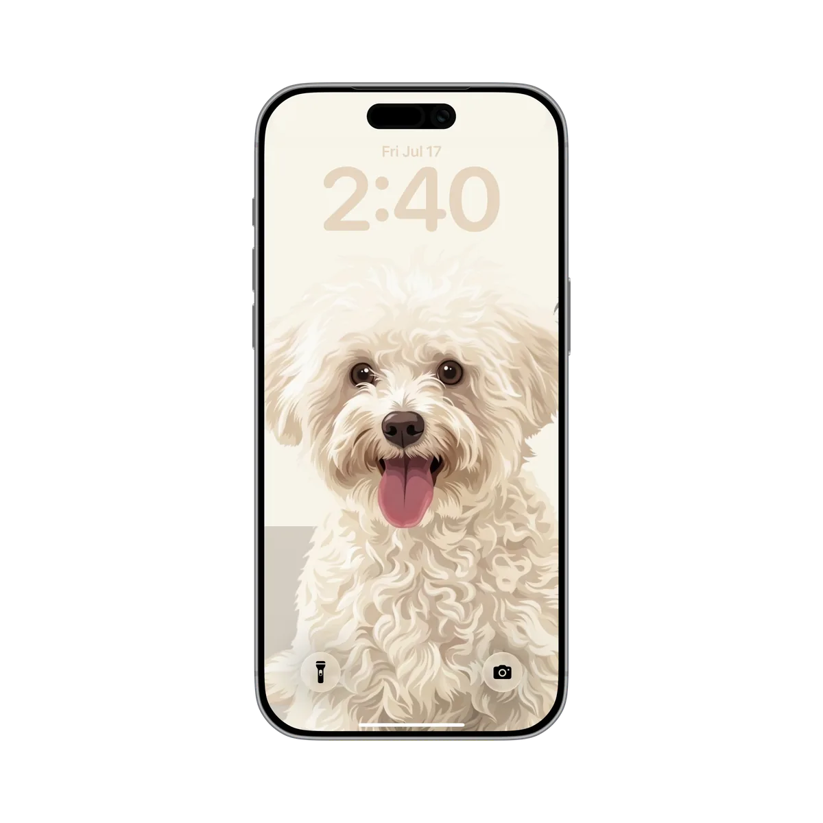 Custom Pawtrait wallpaper featuring a pet